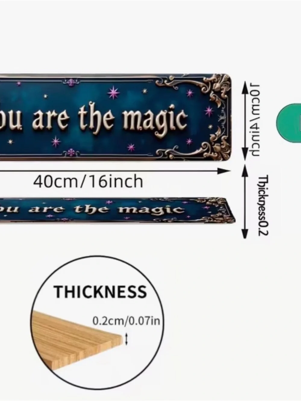 Alice & Wonderland Quote You Are The Magic Blue Wood DecorativeWall Sign